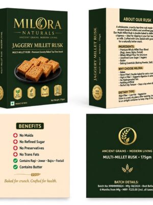 Premium Crunchy Multi-Millet Rusk – Baked, Perfect Tea-Time Snack